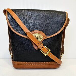 Dooney & Bourke Large Cavalry Spectator Black and Tan AWL Made in USA